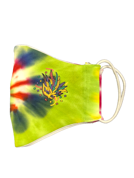 Masque de protection Tie-Dye Mardi Gras