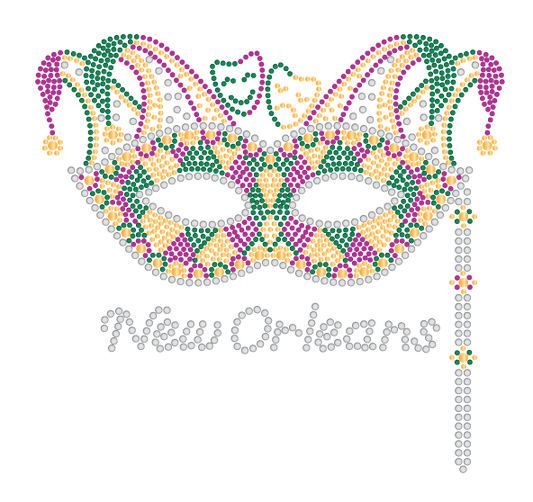 Mardi Gras Rhinestone Mask T-Shirt with Jester Crown