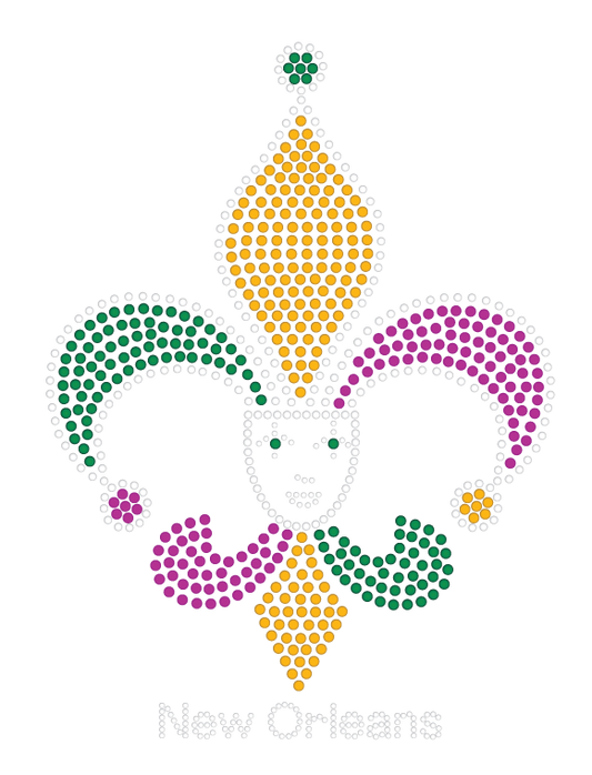 Fleur de Lis Design with Mask Center