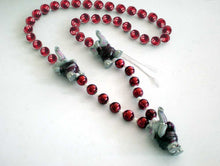 Elephant Hear, See, Speak No Evil Trio on Red Specialty Beads