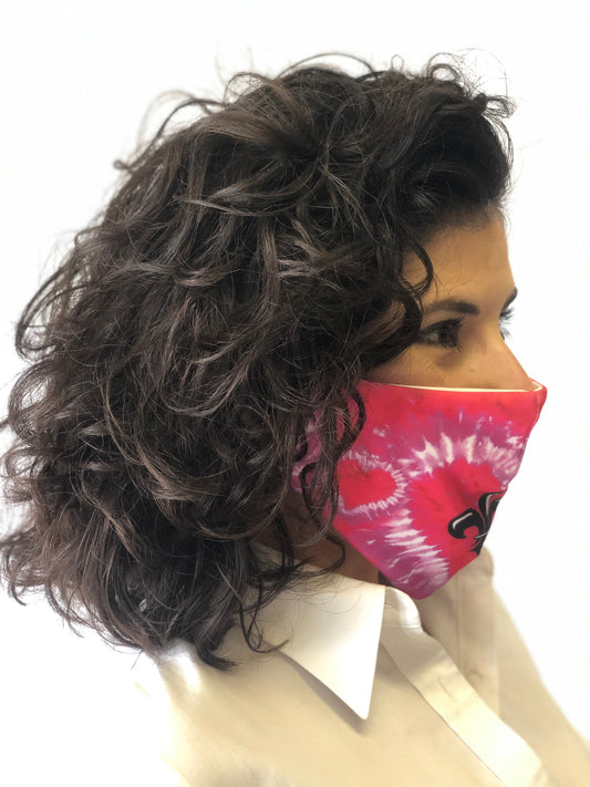 Masque Fleur de Lys Cœurs Tie-Dye