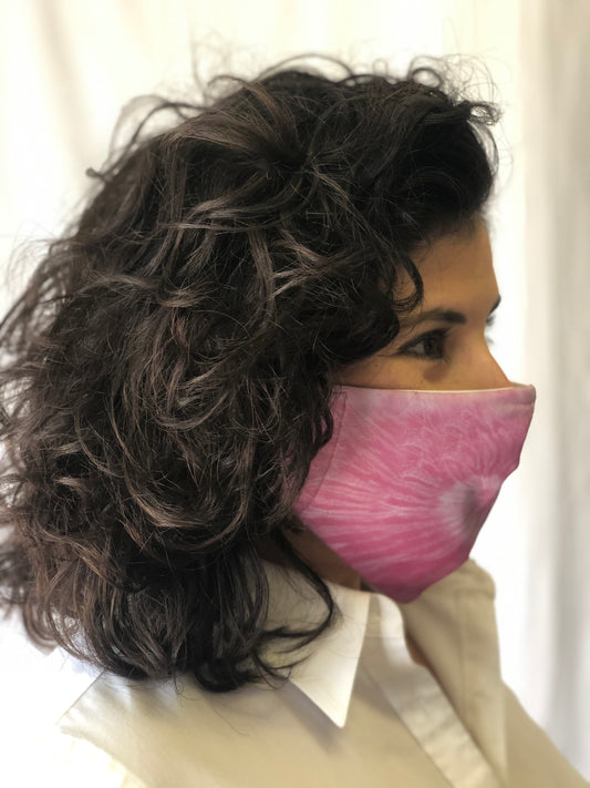 Masque Tie-Dye Rose Pâle