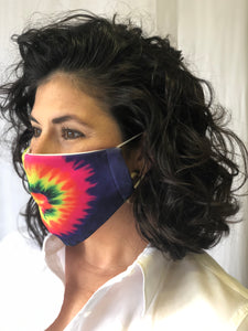Vibrant Swirl Tie Dye Face Mask
