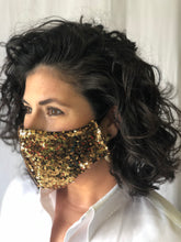 Gold Tinsel Face Mask