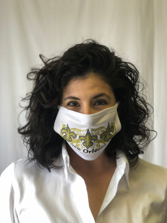 Masque Trio Fleur de Lys Blanc