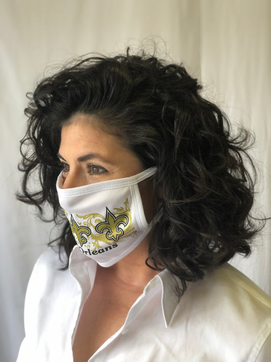Masque Trio Fleur de Lys Blanc