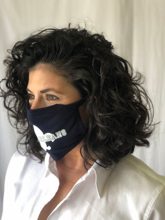 Masque bleu marine fleur de lys