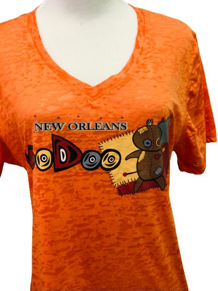 New Orleans Voodoo Orange Burnout T-Shirt