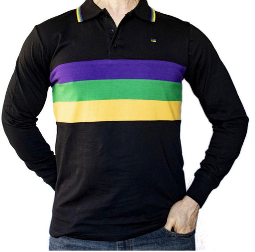 Black Chest Stripe Adult Long Sleeve