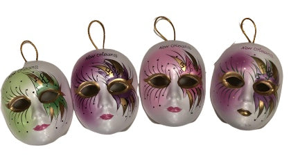 Half Face Venetian Mask Christmas Ornament