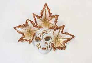 Venetian Mask Leaf Magnet (Multiple Colors)