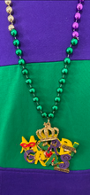 Mardi Gras 2023 Medallion on a Purple Green Gold Specialty Beads