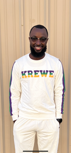 French Terry Adult Vintage KREWE Shirt - Off-White