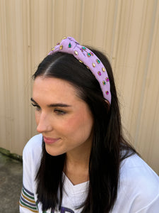 Headband with Jewels - Lavender