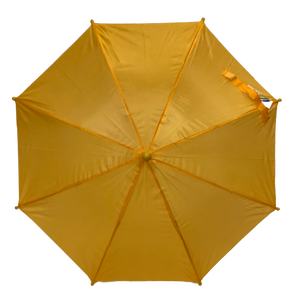 iRain Kid's Solid Color Stick Umbrella with Hook Handle 