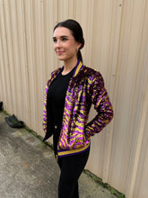 Sequin Jacket Purple and Gold Adult Tiger Stripes