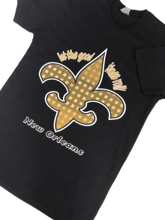 T-shirt Fleur de Lys à carreaux