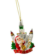 Santa by Jackson Square St Louis Cathedral Christmas Ornament