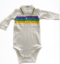 White Chest Stripe Infant Onesie Long Sleeve