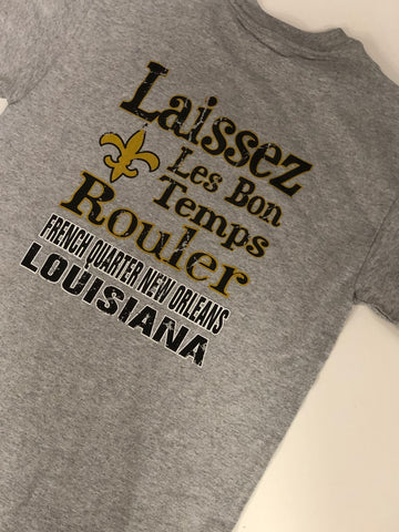 T-shirt Laissez Les Bon Temps Rouler avec fleur de lys