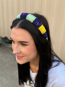 Mardi Gras Rhinestone Headband