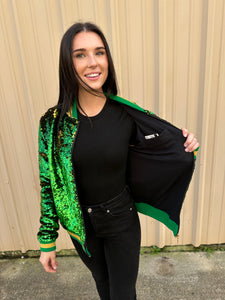 Sequin Jacket Green and Gold Adult Classic