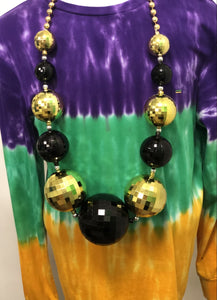 Black & Gold Disco Big Ball Bead