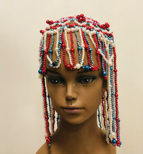 Fourth of July Cleopatra Beaded Wig