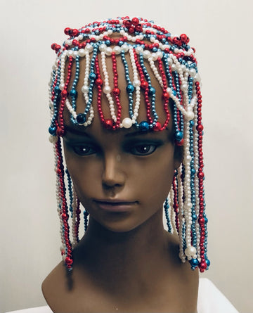 Peluca con cuentas de Cleopatra para el 4 de Julio